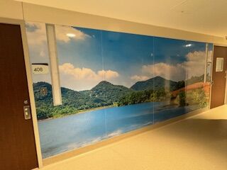 Completed Altro Digiclad scenic wall installation at Baptist Behavioral Health
