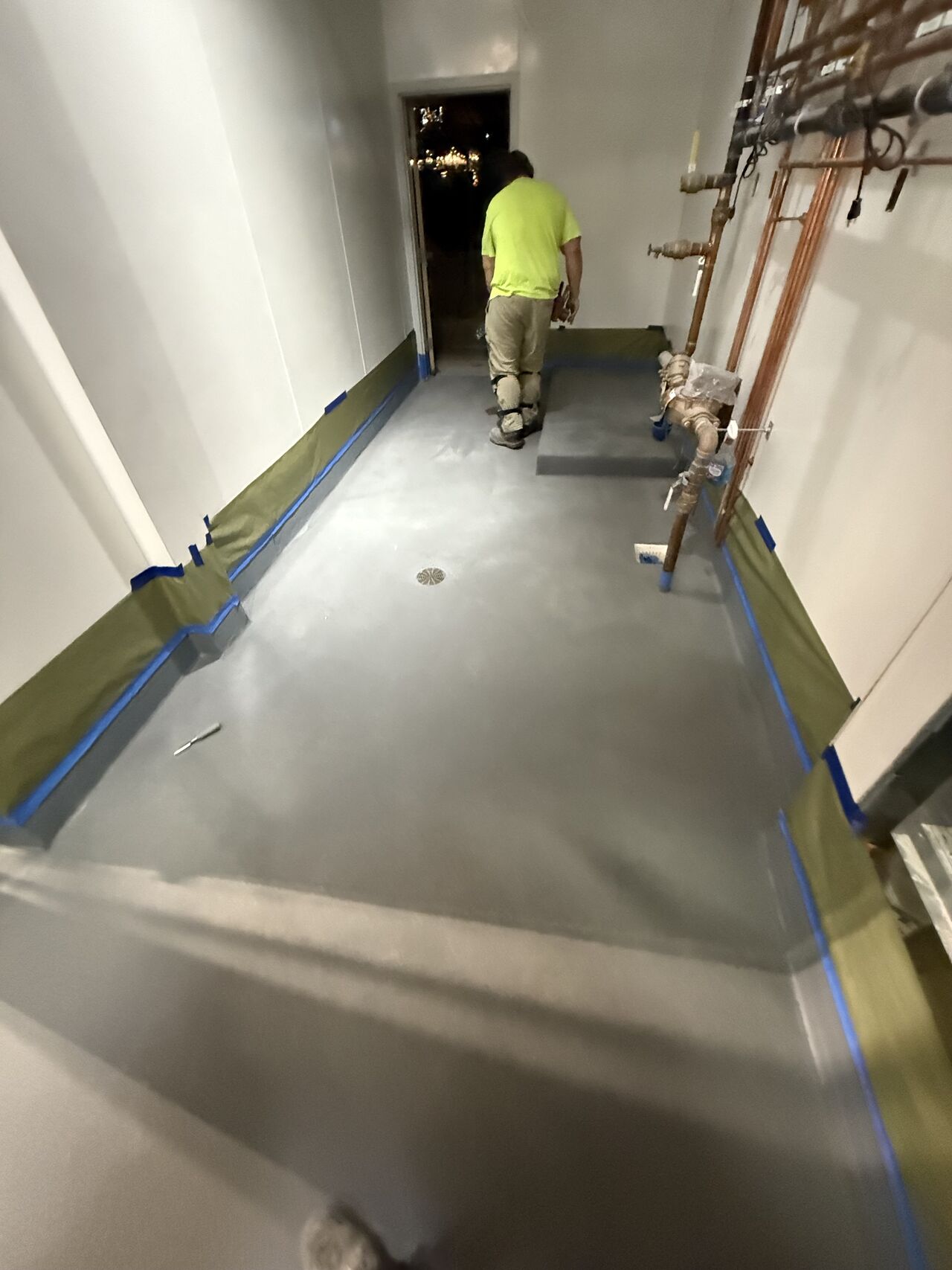 Dur-A-Flex Poly-Crete MDB flooring installation in a commercial kitchen area